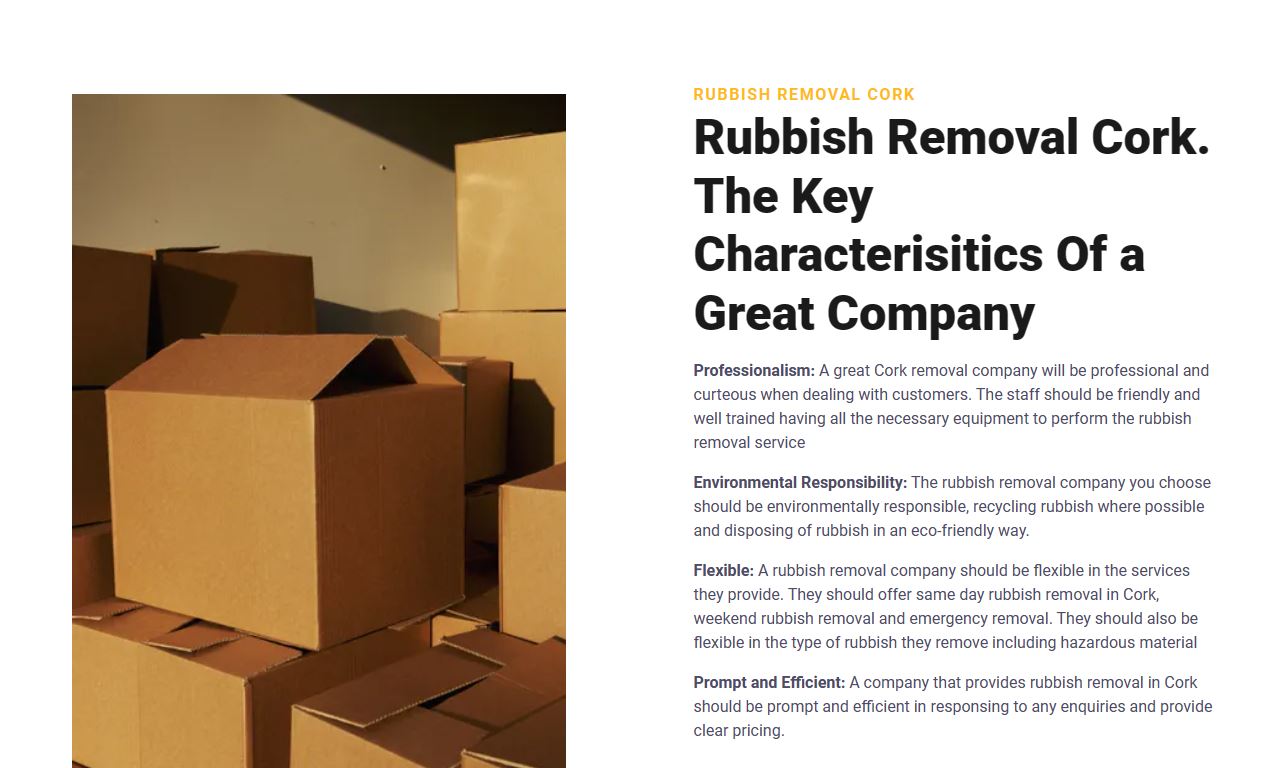 Rubbish Removal Service Description